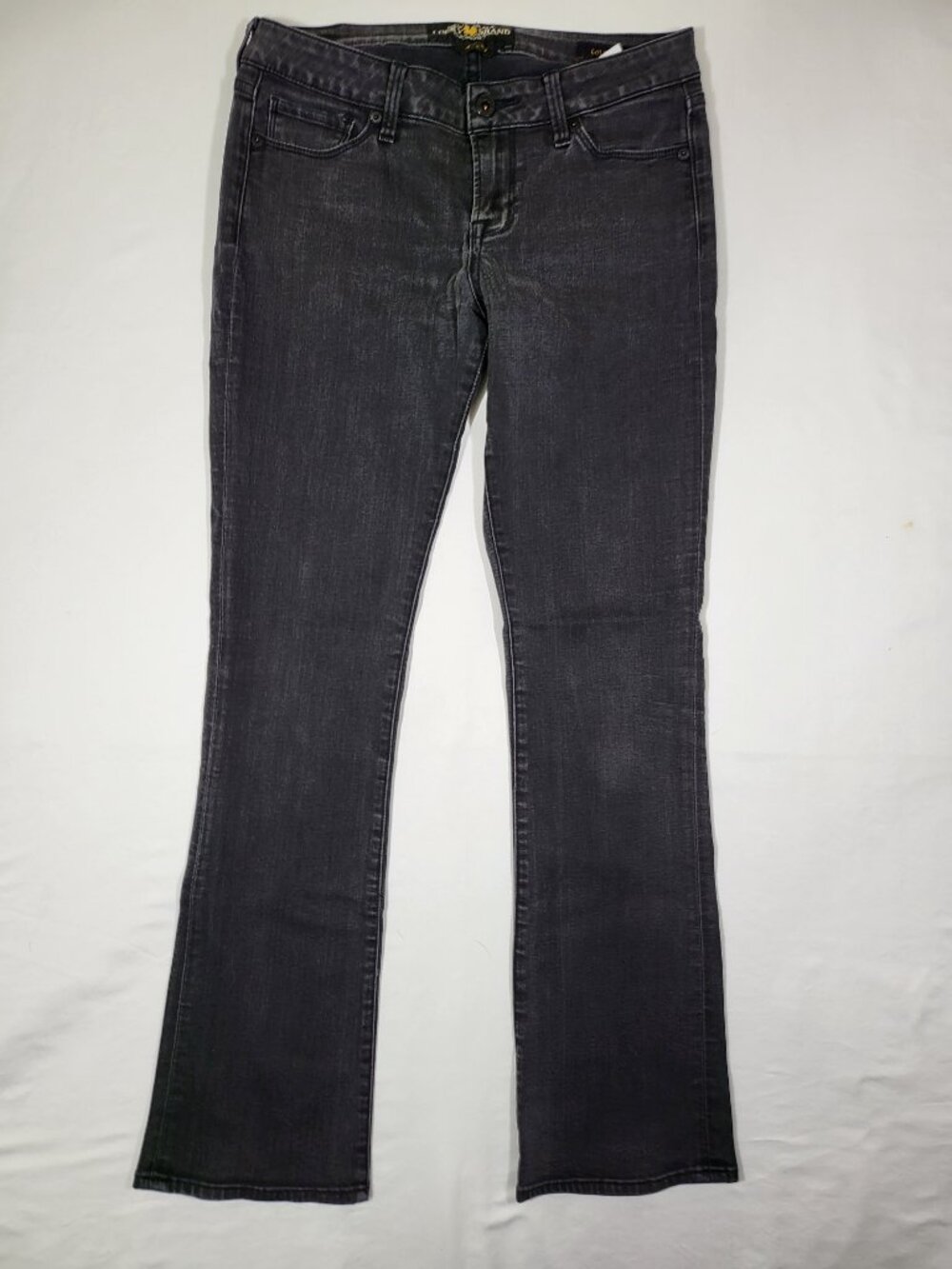 Lucky Brand Lolita Boot Jeans Womens 4/27 R Black Washed Bootcut Stretch Denim